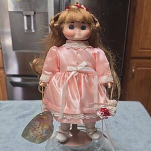 Goebel Pink Porcelain Doll with Accessories Vtg 1996  #786/1000   - 911552